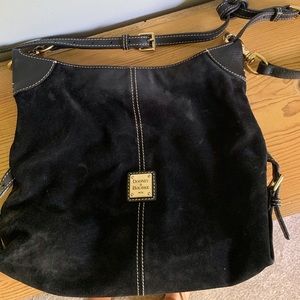 Dooney & Bourke black suede pocket book